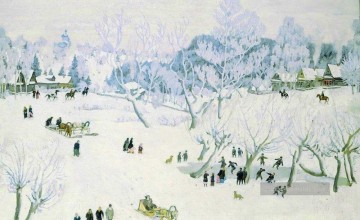Landschaft im Schnee Werke - magie Winter ligachevo 1912 Konstantin Yuon Schneelandschaft